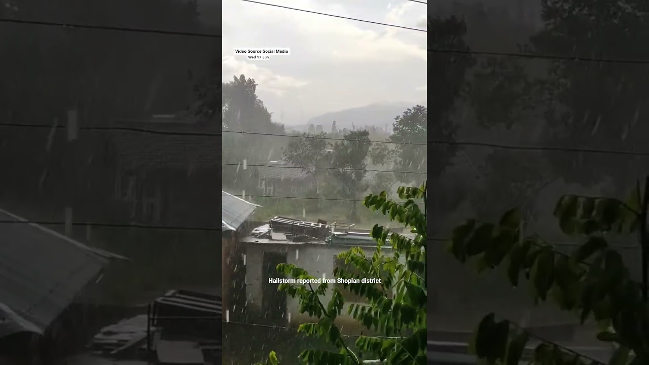 Hailstorm reported from Shopian district #gulmarg #sonmarg #shopian