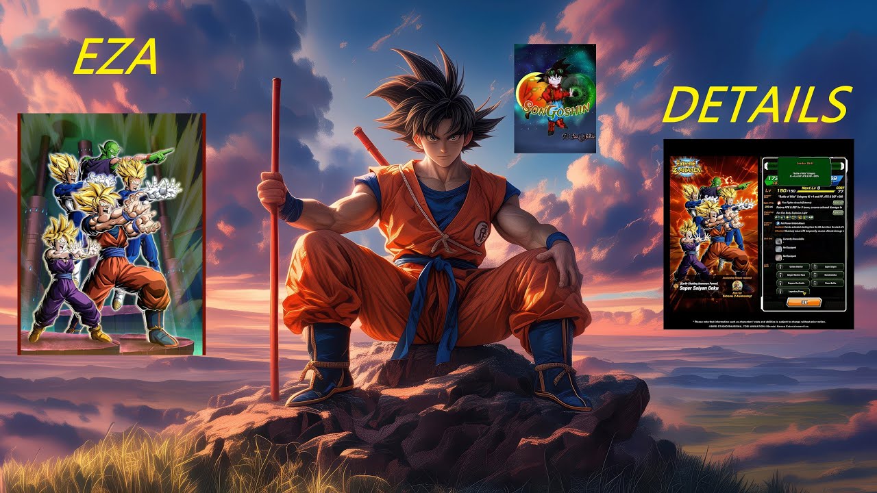 LR STR EARTH SHAKING IMMENSE POWER SUPER SAIYAN GOKU EZA DETAILS DBZ Dokkan Battle! #dbzdokkanbattle