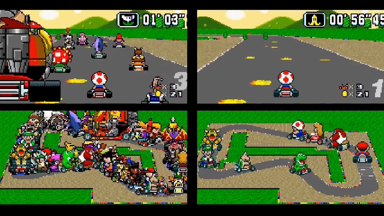 Mario Kart with 101 players... before the players were added!