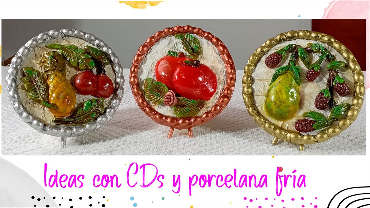 QUÉ PODEMOS HACER CON CDS Y PORCELANA FRÍA (AQUÍ TE LO ENSEÑO, TE VA A ENCANTAR) 😁