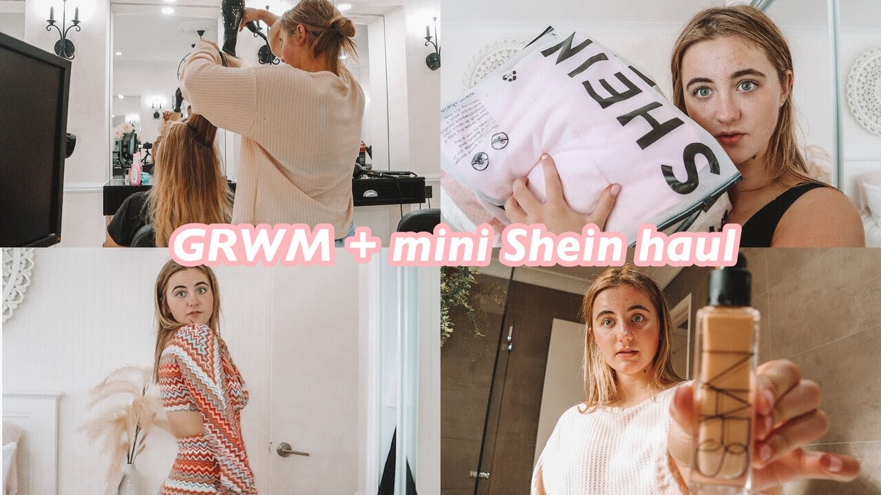 GET READY WITH ME!! Hair, Makeup + mini shein haul