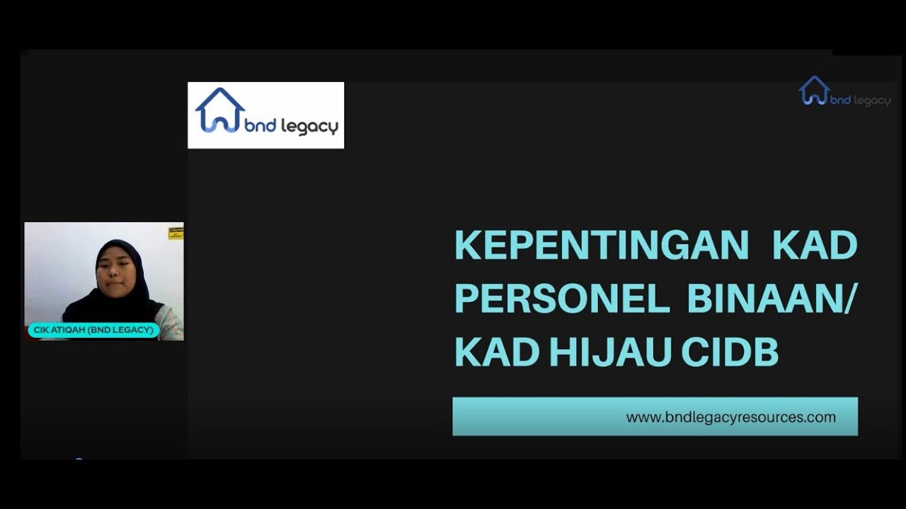 PENTING KE KAD PERSONEL BINAAN NI  KAD HIJAU CIDB?