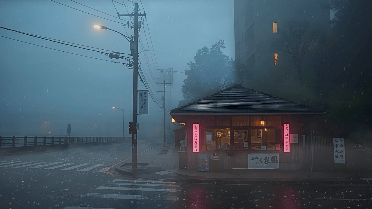80s Rainy Tokyo Night 🎧 Chill Lofi Beats to Study To