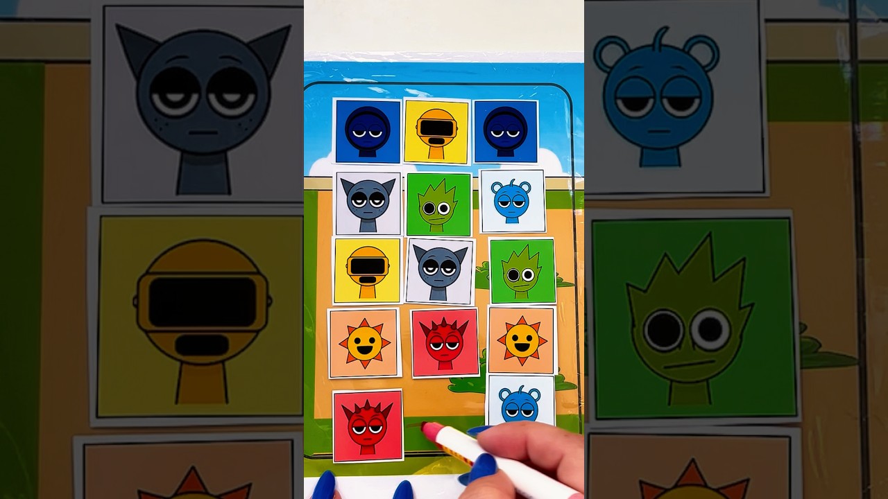 SPRUNKI test IQ challenge. #sprunki #blindbag #papercraft #testiq