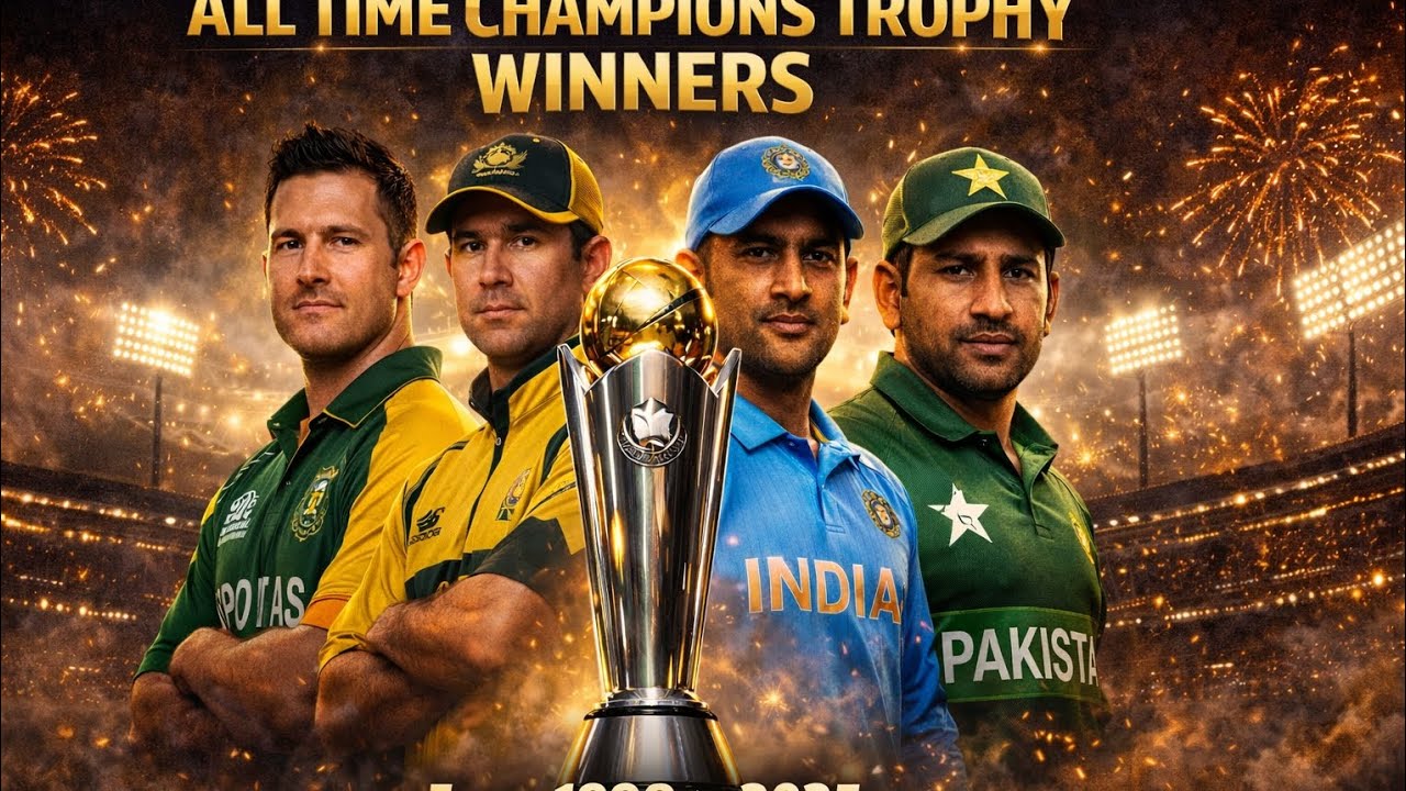 All Time ICC Champions Trophy Winners (1998–2025) 🏆 | Full List of Champions