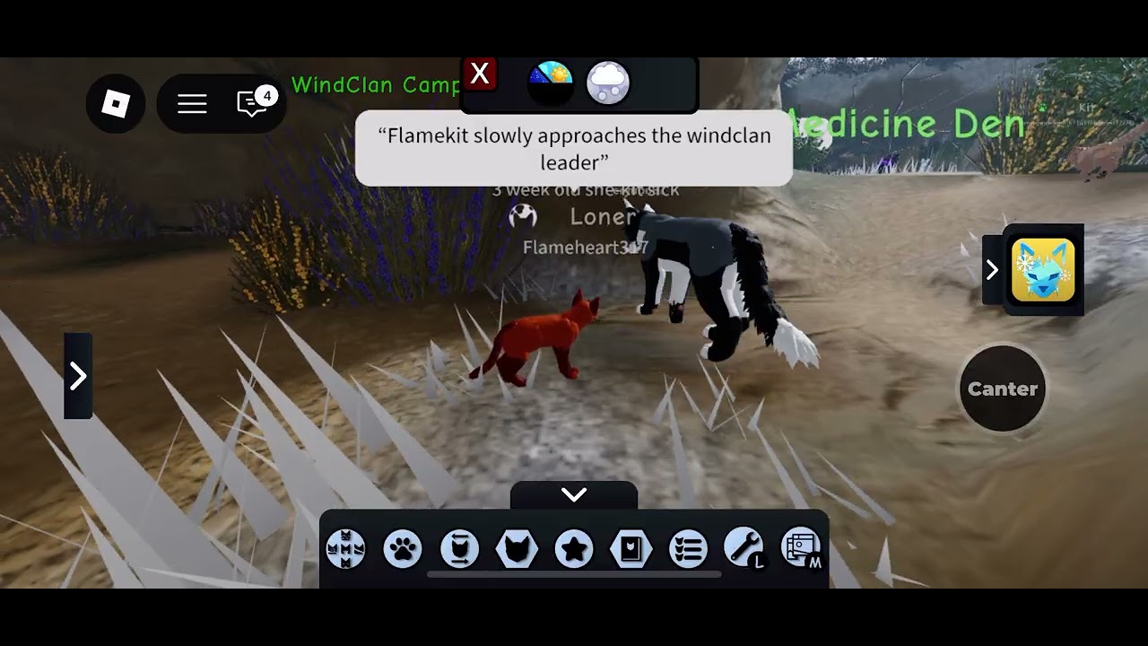 My first warrior cats roleplay video (Warrior Cats Ultimate Edition)