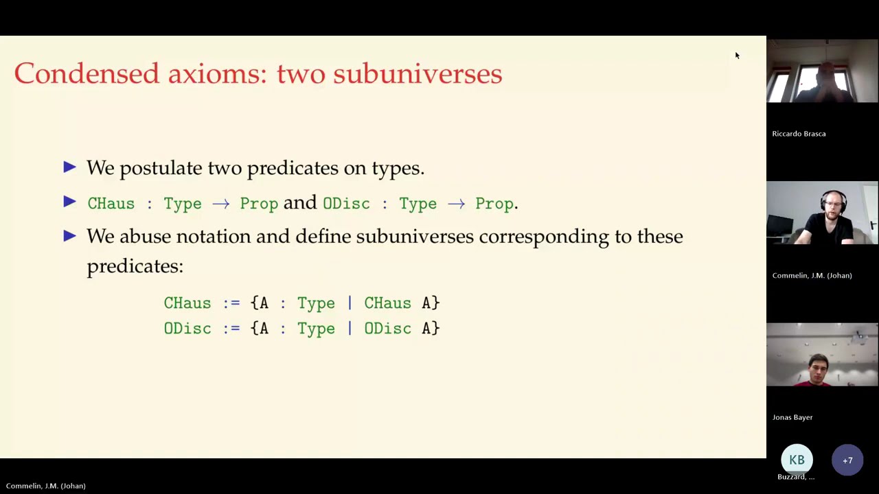 Johan Commelin: Condensed Type Theory (02 May 2024)
