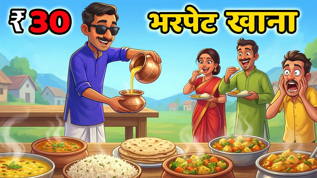 30 रूपए की थाली | 30 RUPAY KI THALI  HINDI KAHANIYA | CARTOON STORY | HINDI STORIES | KAHANI | MORAL