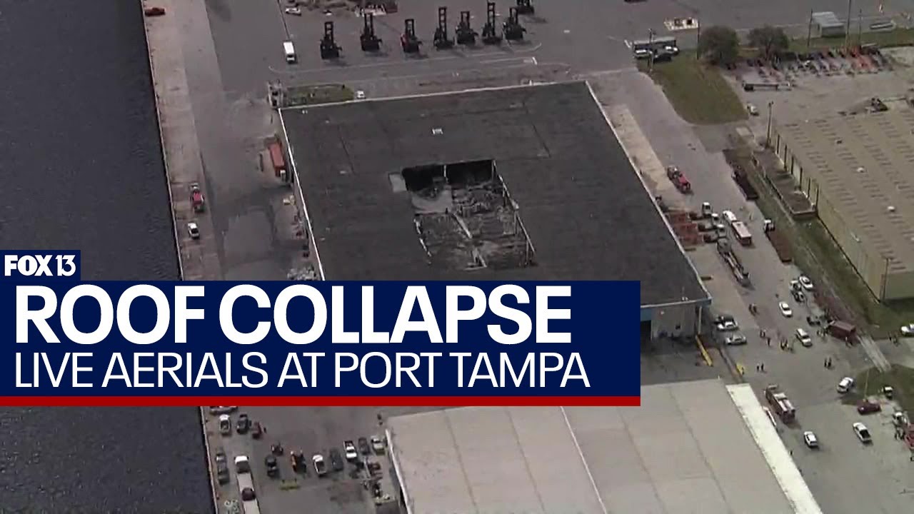 LIVE AERIALS: Crews respond to roof collapse at Port Tampa