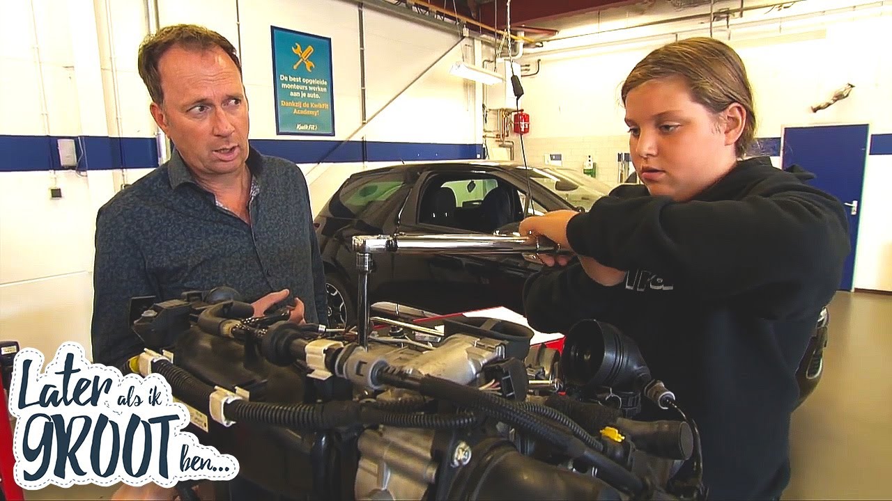 DE GARAGE IN MET AUTOGEK SAMIRA. EEN DAG WERKEN ALS AUTOMONTEUR | Later als ik groot ben (RTL4)