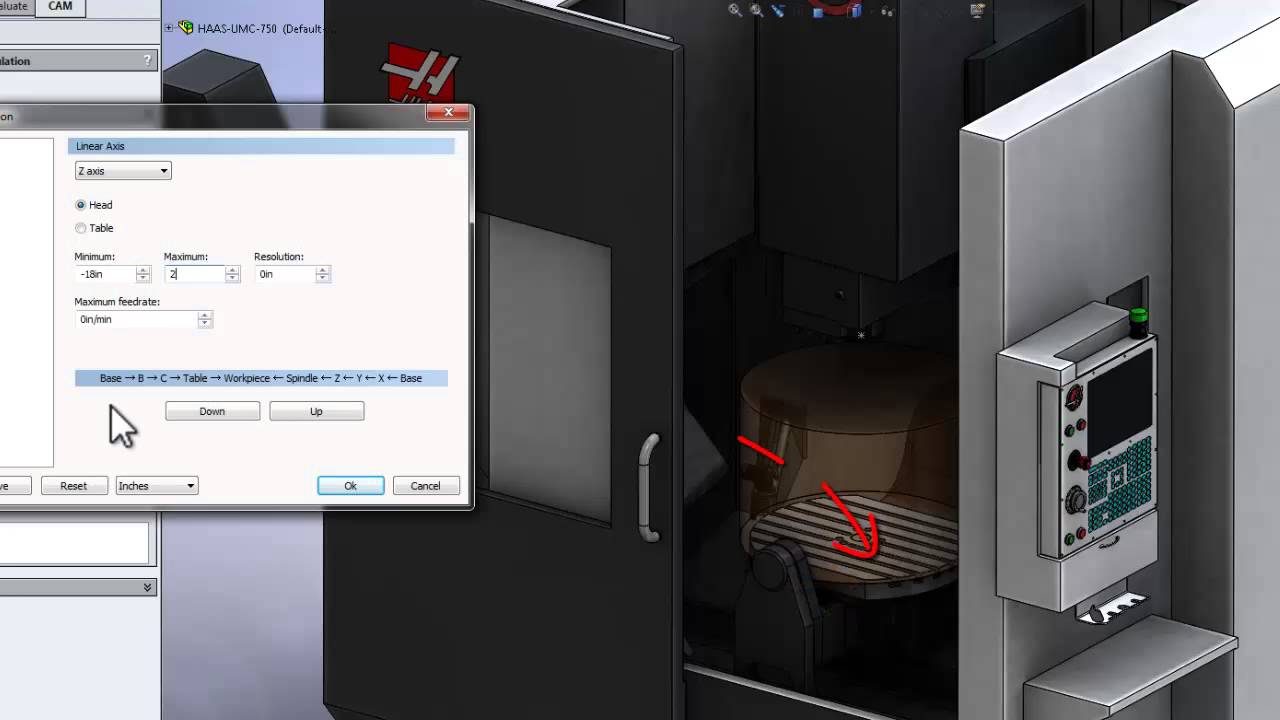 HSMWorks:  Setting up Machine Simulation