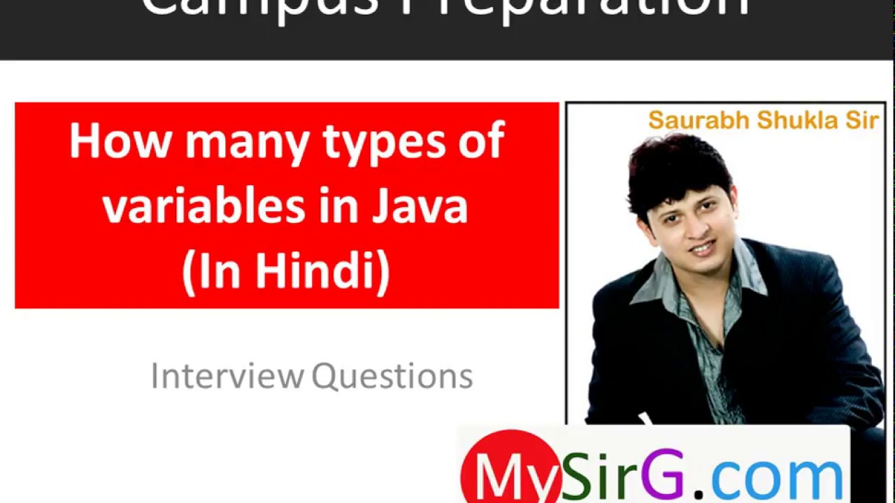 #5 How many types of variables in Java Hindi