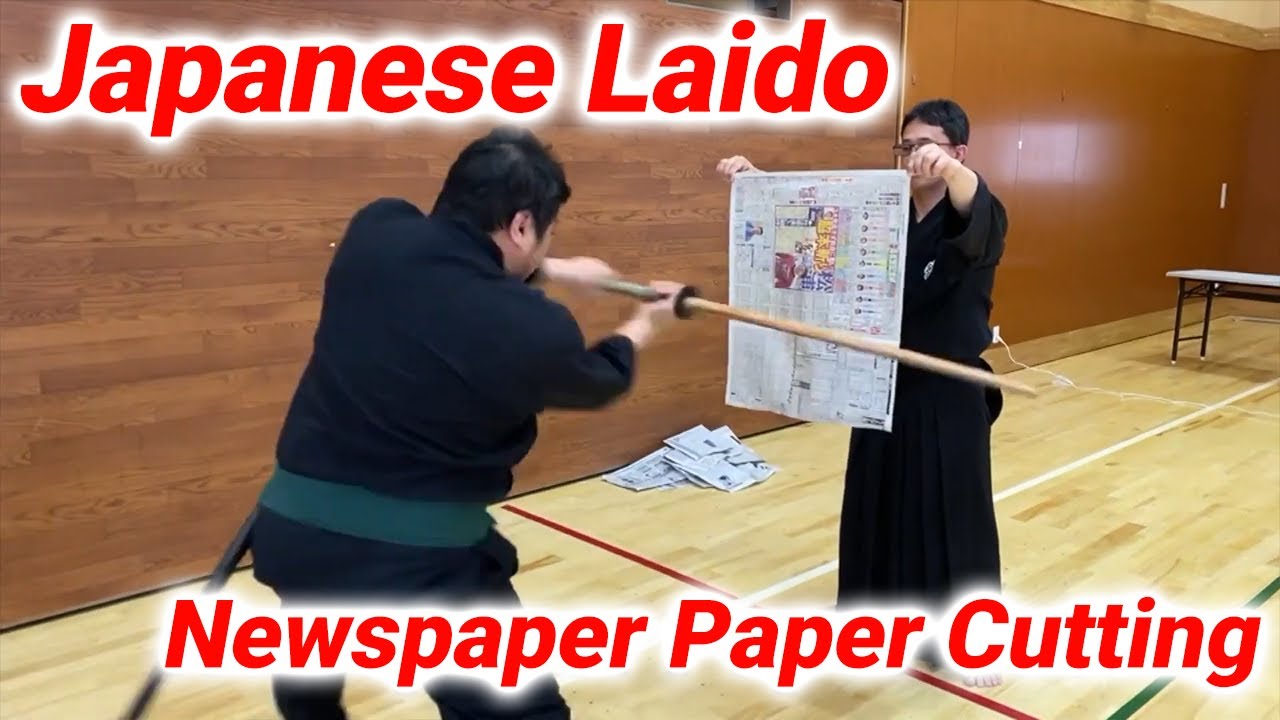 A look at the amazing art of Iaido Newspaper Paper Cutting!