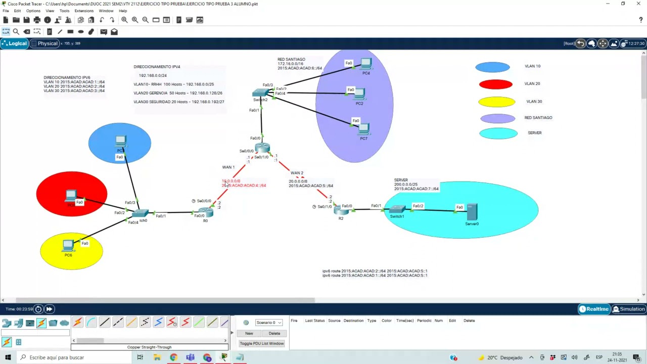 Rutas estaticas con vlans