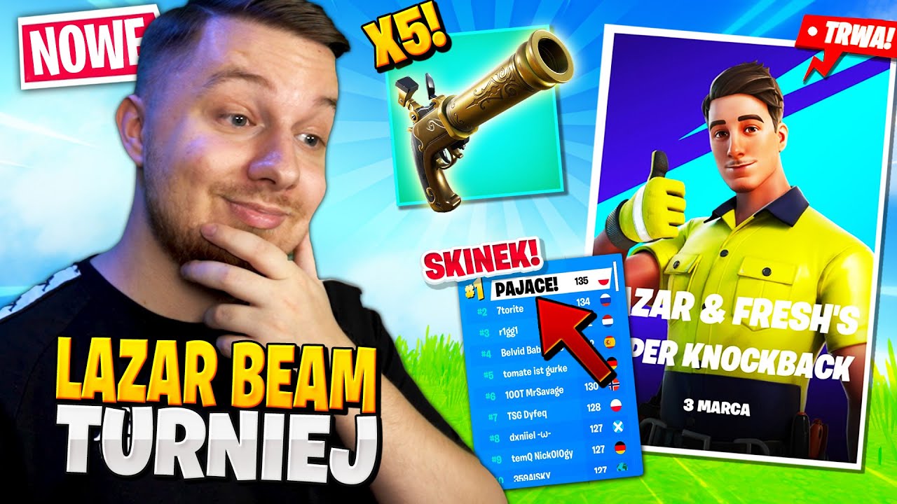 WYGRAŁEM na turnieju LAZAR BEAM! Nowy EGZOTYK w Fortnite ... (mega OP!)