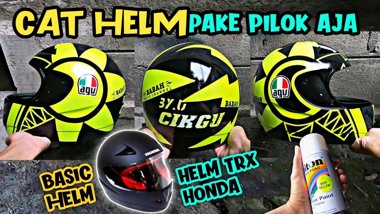 REPAINT Helm Motor Honda TRX ala AGV Pakai Cat Semprot Aja