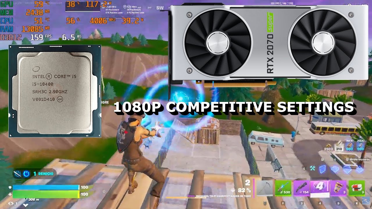 RTX 2070 SUPER + I5 10400 · Fortnite Chapter 7 · RELOAD · Unlimited FPS