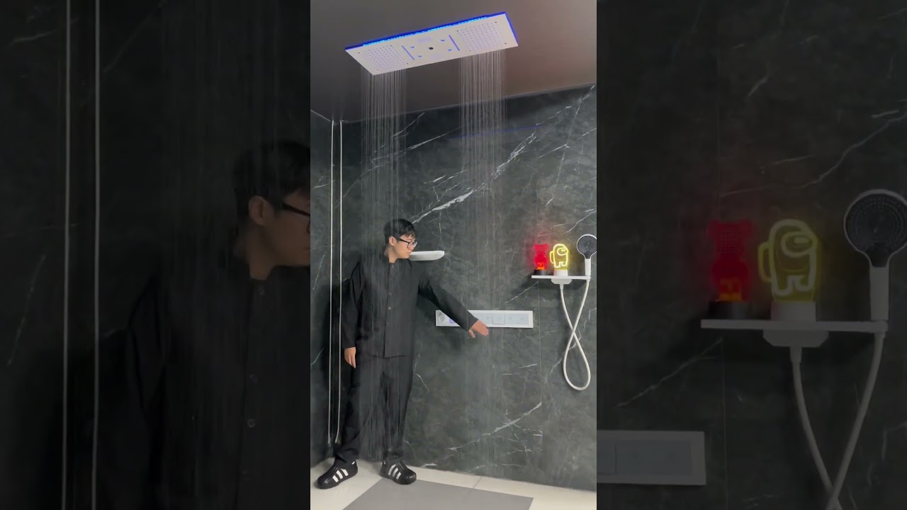A shower that plays your soundtrack. 🎧🛁