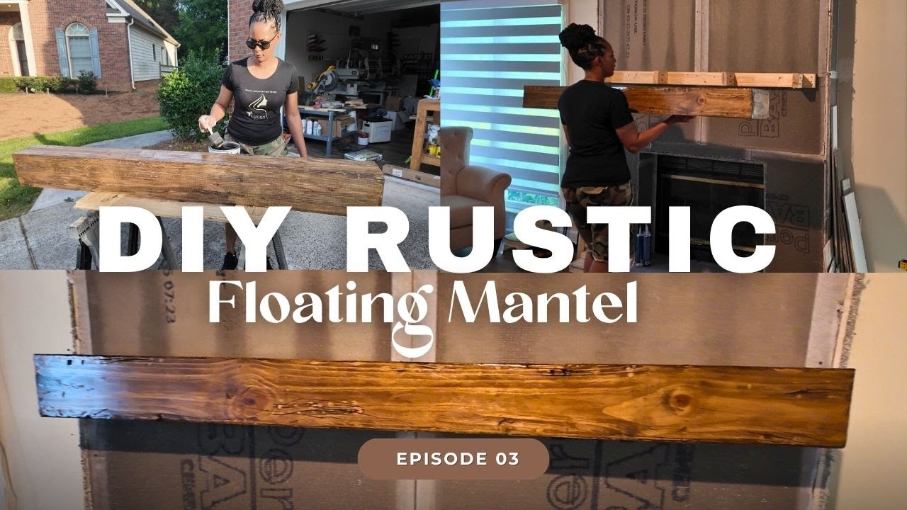 I made my Very First Floating Farmhouse Mantel!&nbsp;| EASY BUILD SAVE MONEY & DIY