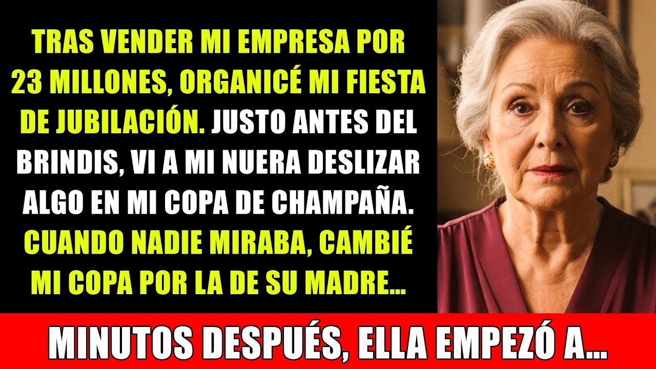En mi fiesta de jubilación, mi nuera intentó envenenar mi bebida — así que cambié las copas