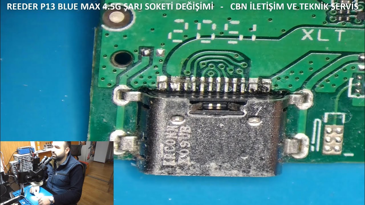 Reeder P13 Blue Max 4.5G Şarj Soketi Değişimi