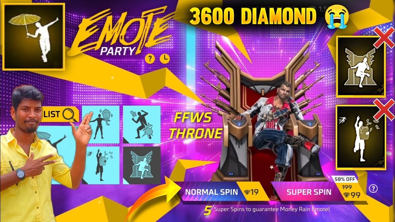EMOTE PARTY EVENTS 3600 DIAMOND 😭 FREEFIRE NEW EMOTE PARTY EVENTS FREEFIRE EMOTE PARTY EVENT TAMIL