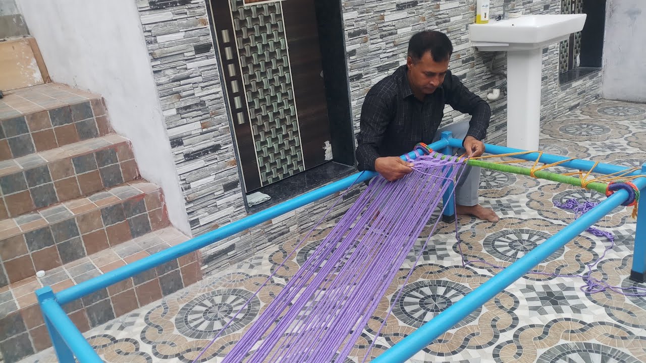 शुरु से चारपाई बनाने का सरल तरीका | पारम्परिक पद्धति से चारपाई की बुनाई @DHANTEJ HASTKALA KENDRA