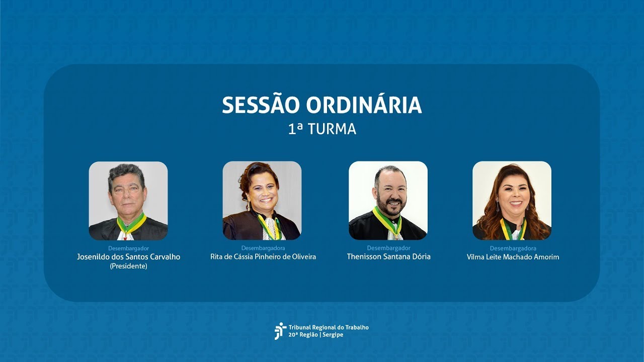 2ª SESSÃO PRESENCIAL DA PRIMEIRA TURMA DO TRT20  - 02/02/2026