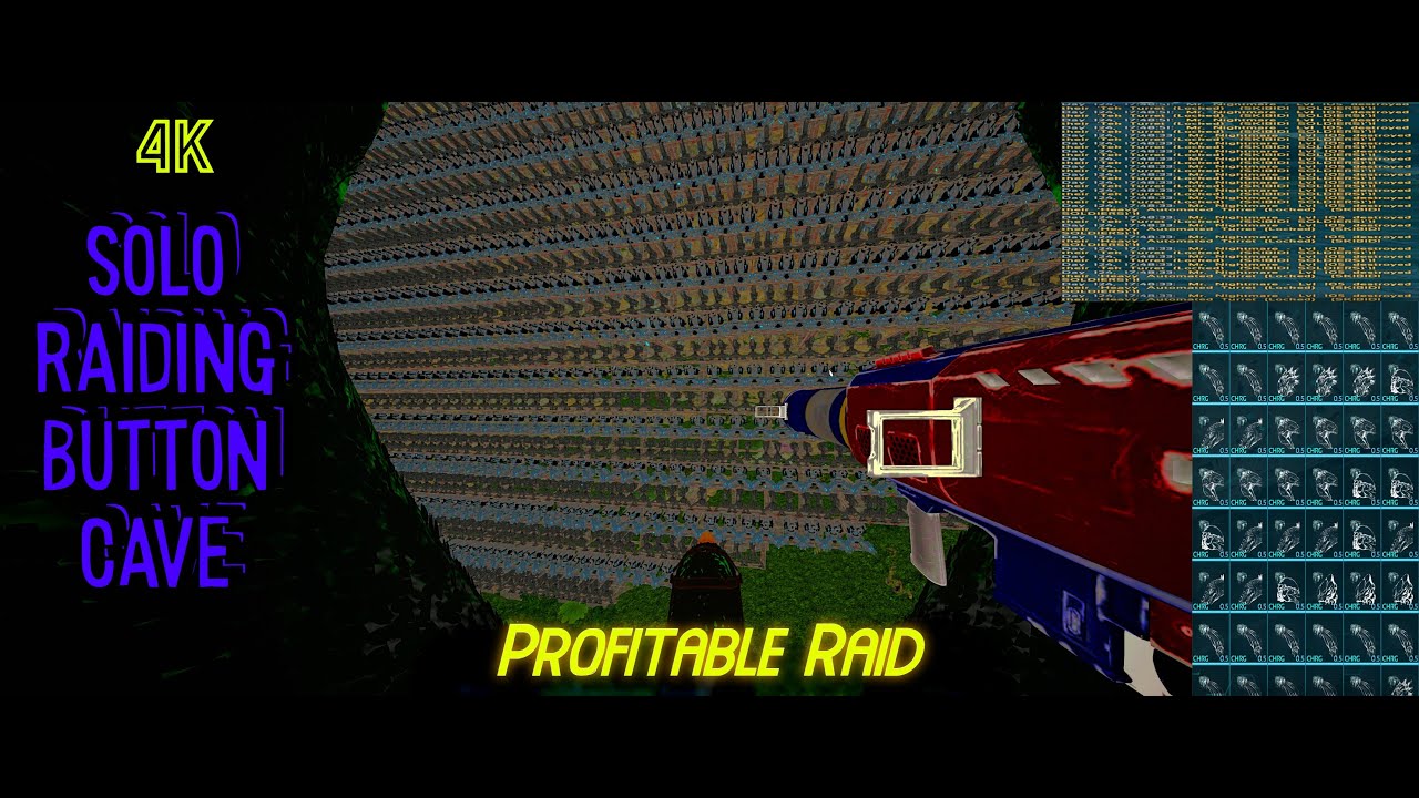 Ark - Solo Raiding Button Cave l Unofficial l 4K
