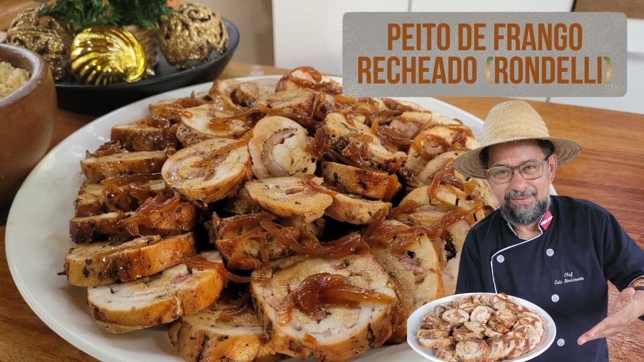 Peito de Frango Recheado tipo Rondelli.Receita Descomplicada, econômica e uma Delícia