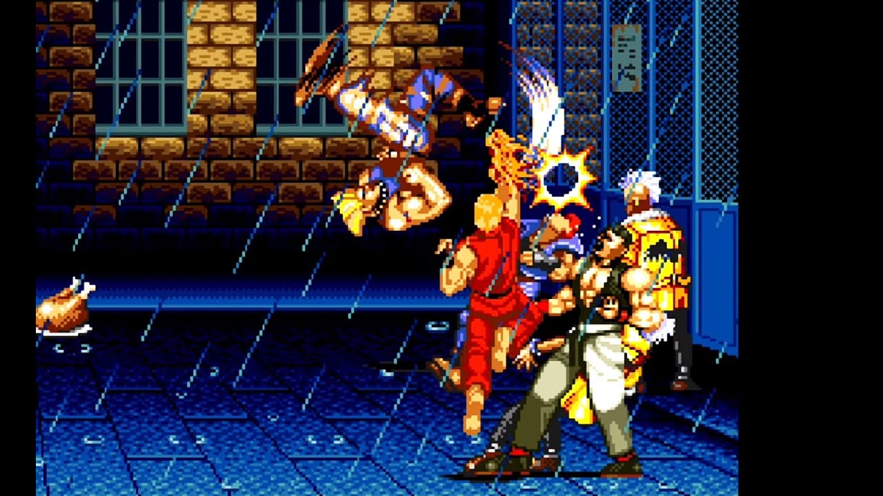 Streets Of rage 2 (Street Fighter Version) Ken-Guile Mania 1cc [60Fps]