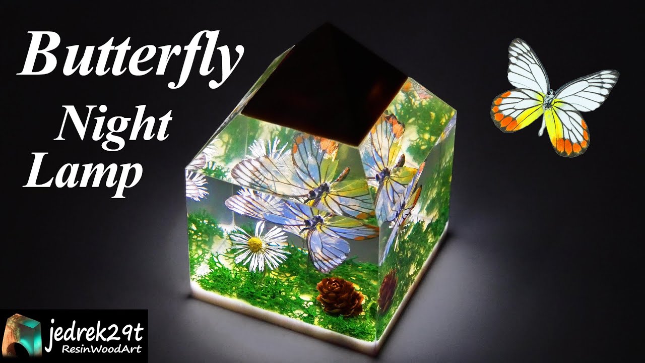 Butterfly DIORAMA. Night Lamp 💡 / RESIN ART