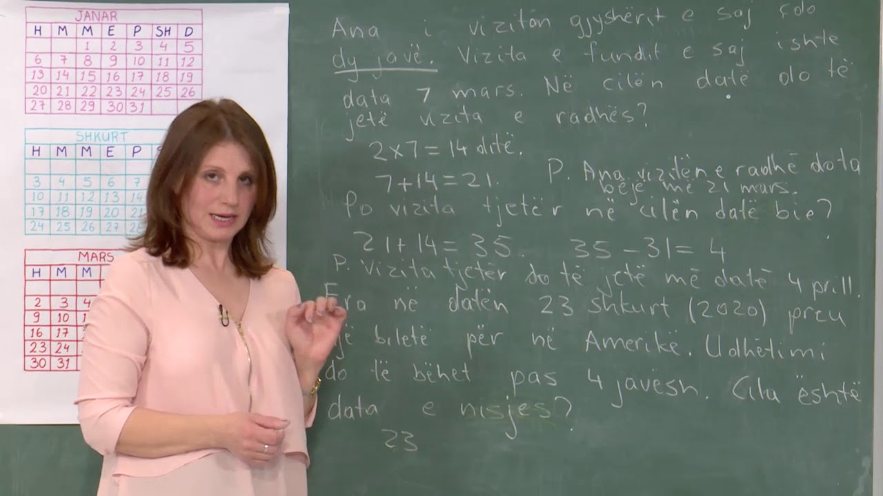 Matematika 3 Situata problemore me kalendarin