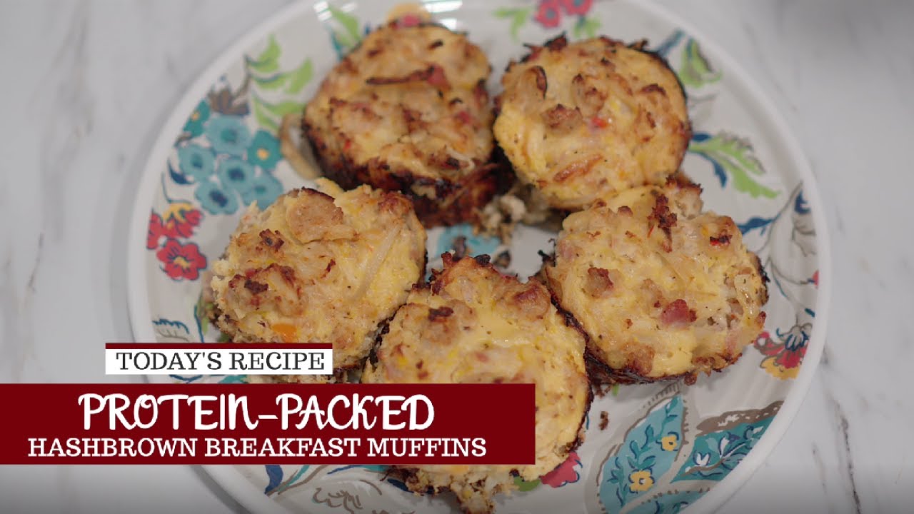 Protein Packed Hashbrown Breakfast Muffins