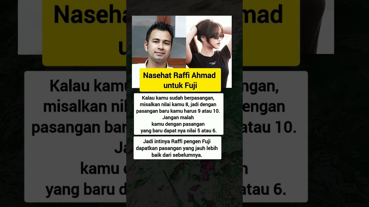 Fuji dinasihati oleh Raffi Ahmad #raffiahmad #fujian #fuji