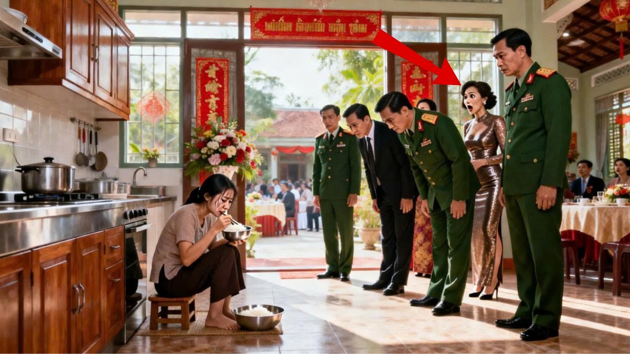 Bắt Con Dâu Ăn Cơm Thừa Sau Bếp Trong Ngày Tân Gia–10P Sau Cô Lộ Thân Phận Đại Úy Công An, Cả Nhà Bị