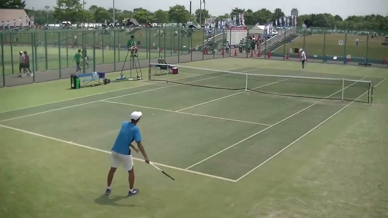 2023年IH テニス男子 シングルス 2回戦 五十嵐涼太仙台育英・宮城 x 南光祥大近大付・大阪