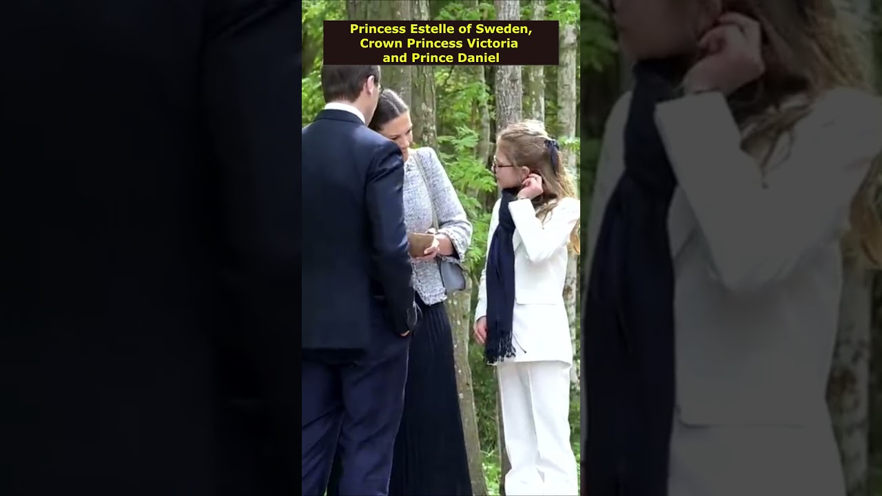 Princess Estelle of Sweden outside exploring