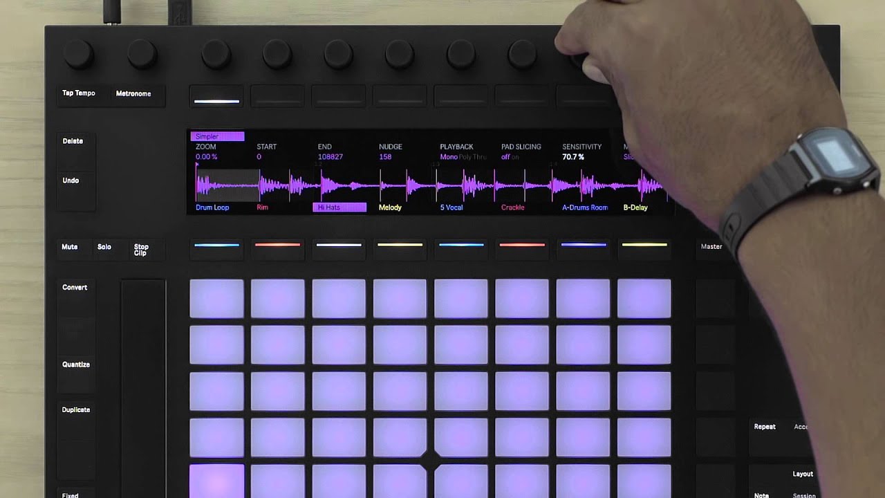 Learn Push 2: Sampling: Workflow overview