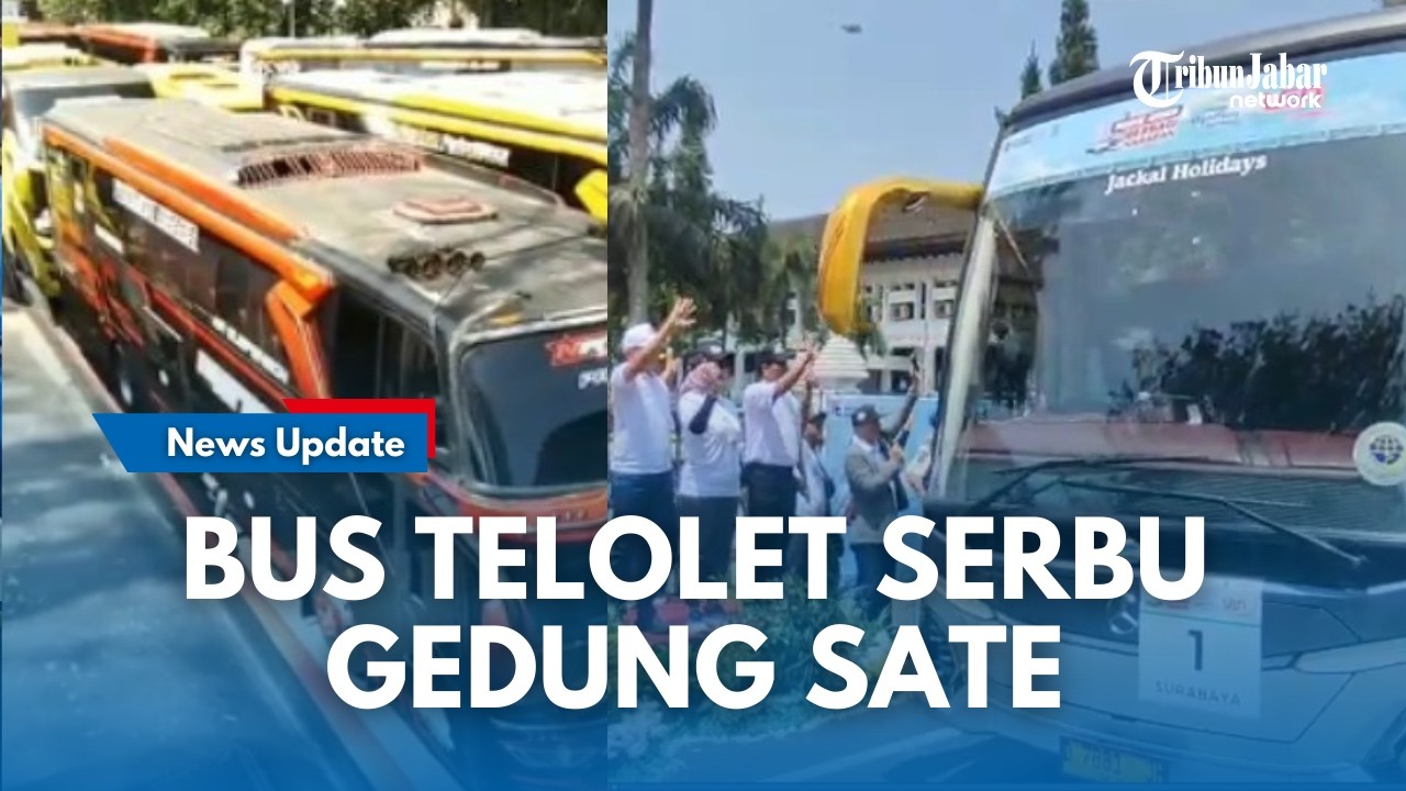 BUS TELOLET Kepung Gedung Sate, Angkut 900  Pemudik Gratis Ke Kampung Halaman