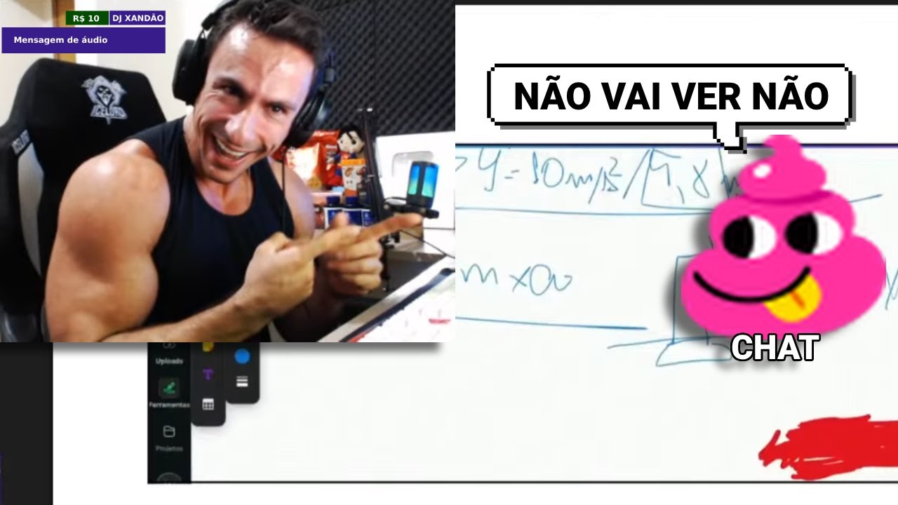 XANDÃO TENTA VER VÍDEO SÉRIO mas CHAT FAZ ATAQUE COODERNADO na LIVE KKKKK