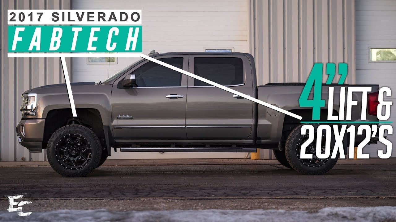 Комплект для увеличения дорожного просвета Fabtech на 4 дюйма | Модификация Silverado 2017 года