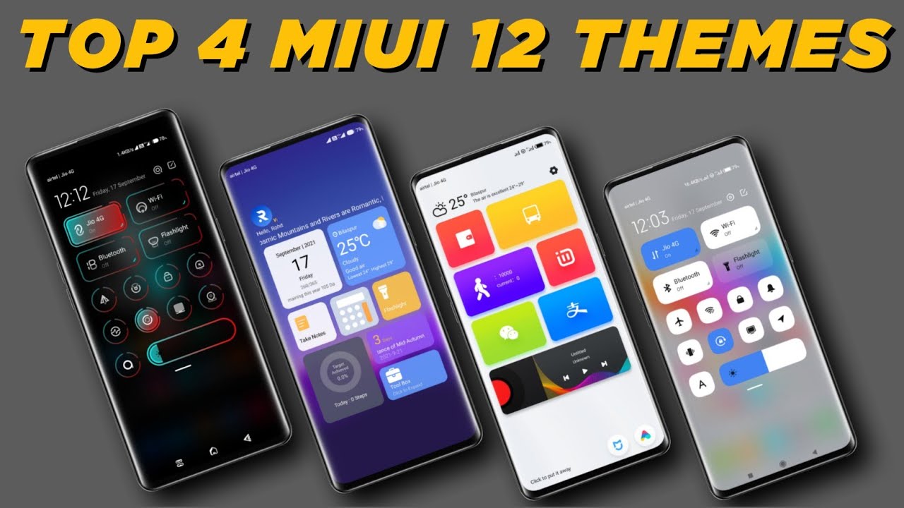 Top 4 Best miui 12 themes 2021 | September miui 12 themes | Miui 12 customization theme