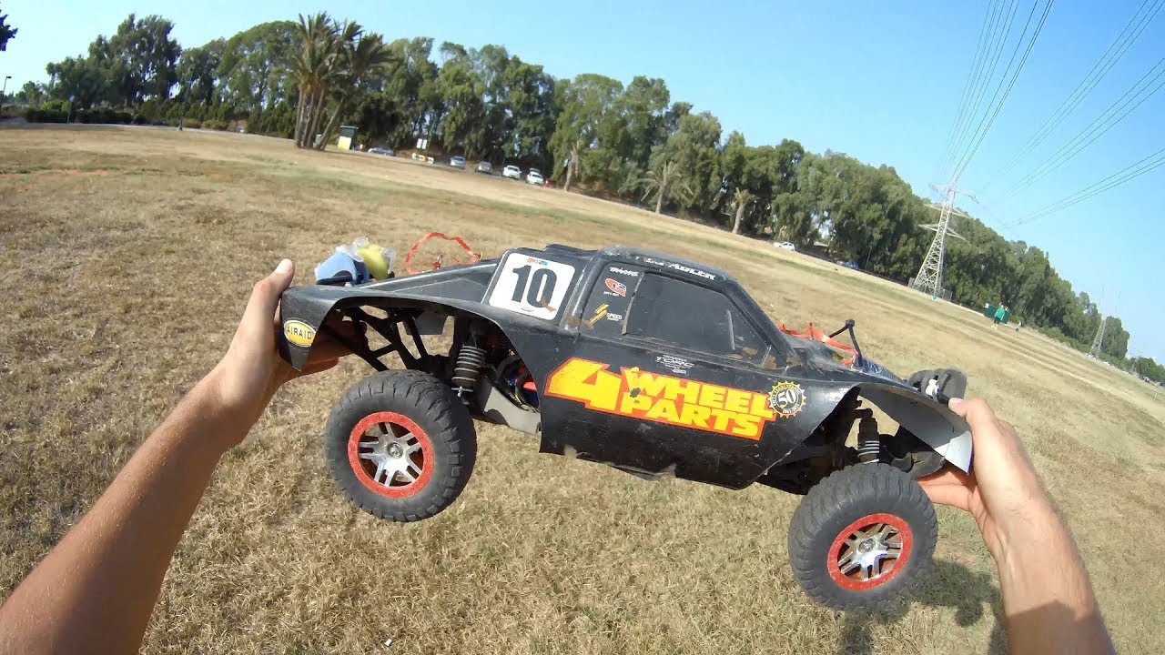 חיה אמיתית - Traxxas Slash 4x4 - מכונית על שלט מטורפת 1\10