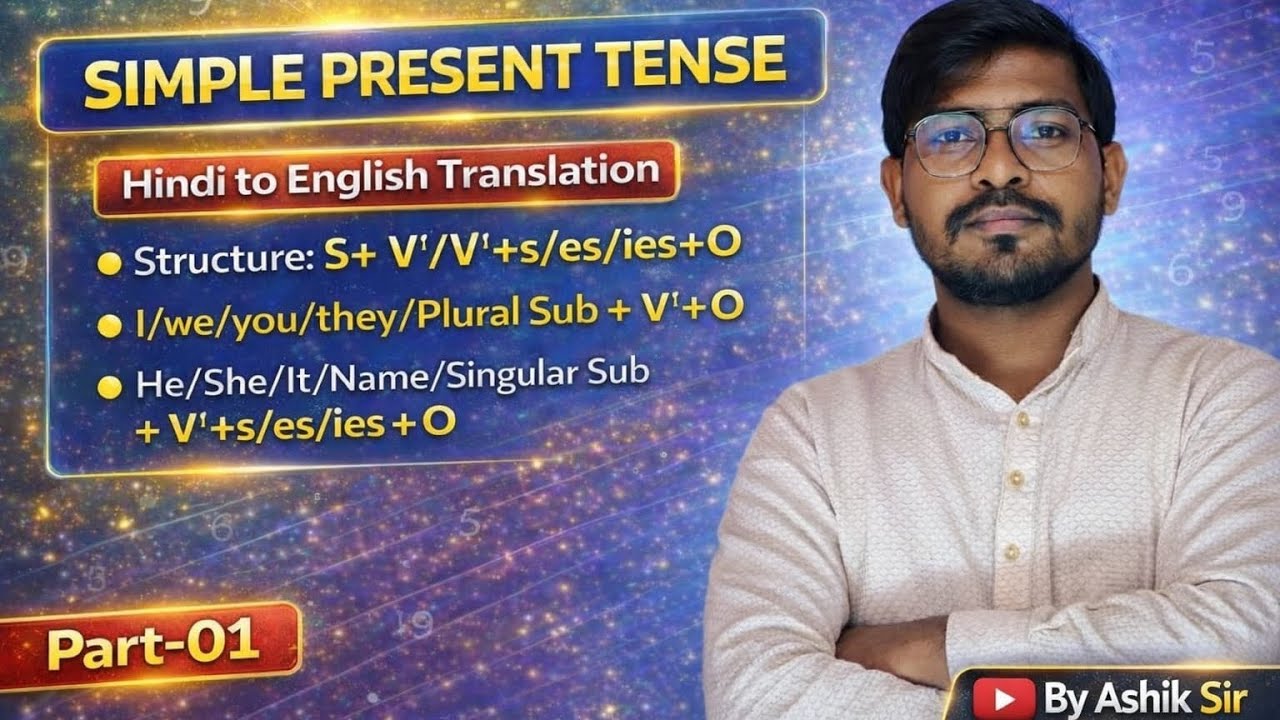 Simple Present Tense Hindi to English Translation