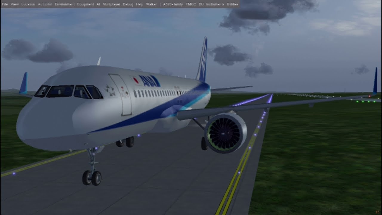 FlightGear a320 cold & dark_FMGC programing_engine start (FlightGear a320 full flight tutorial 1)
