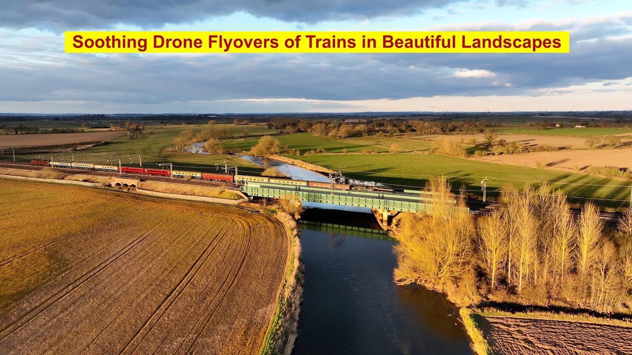 Steam & Diesel Locomotive ACTION from a DRONE in 2025  - A BIRDS EYE VIEW