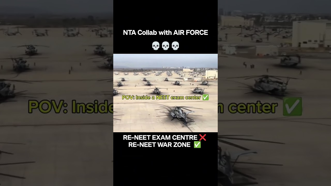 21 june RE-NEET Exam Centre Be Like 💀 NTA &times; AIR FORCE ⚠️ #neet#reneet#nta#airforce#neetscam#viral