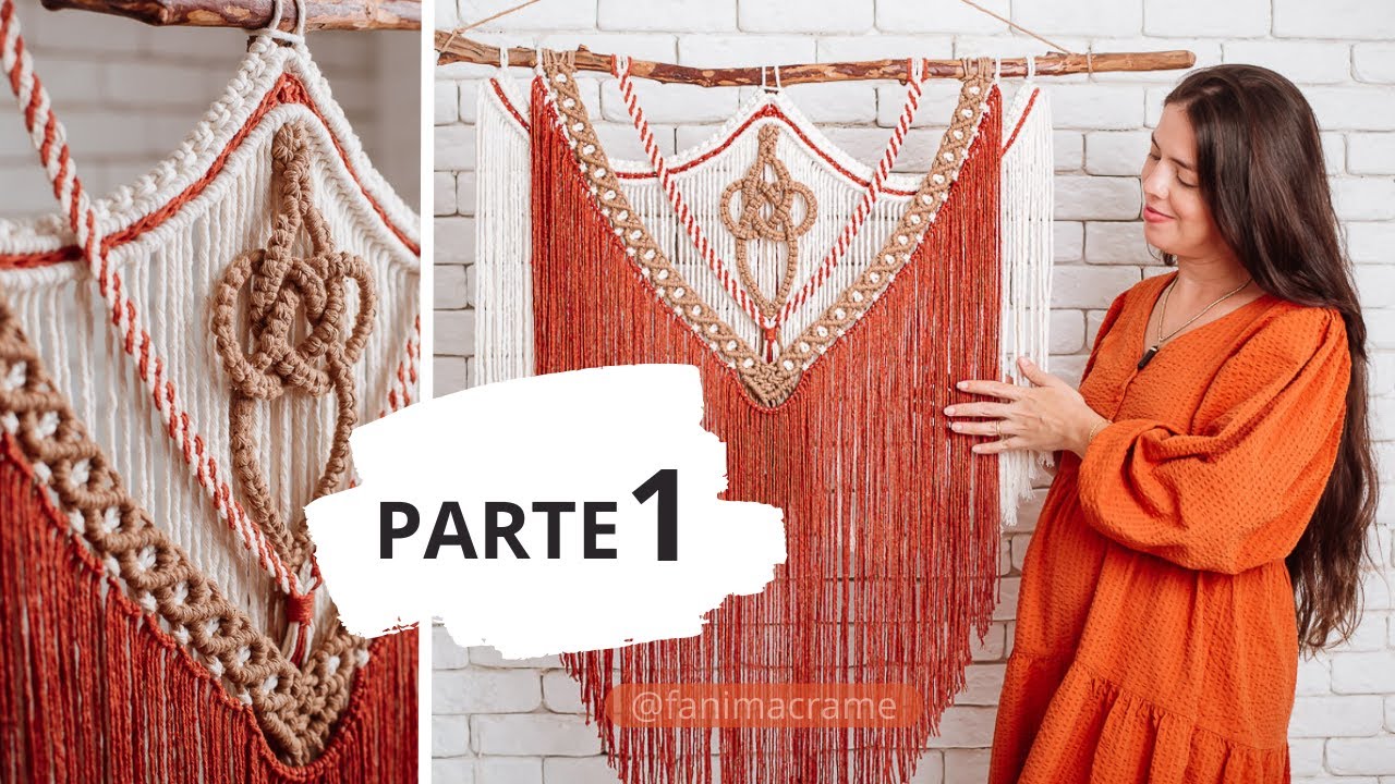 PAINEL EM MACRAMÊ PASSO A PASSO |PARTE 1 | TUTORIAL | #painelemmacrame #macrame #macramewallhanging
