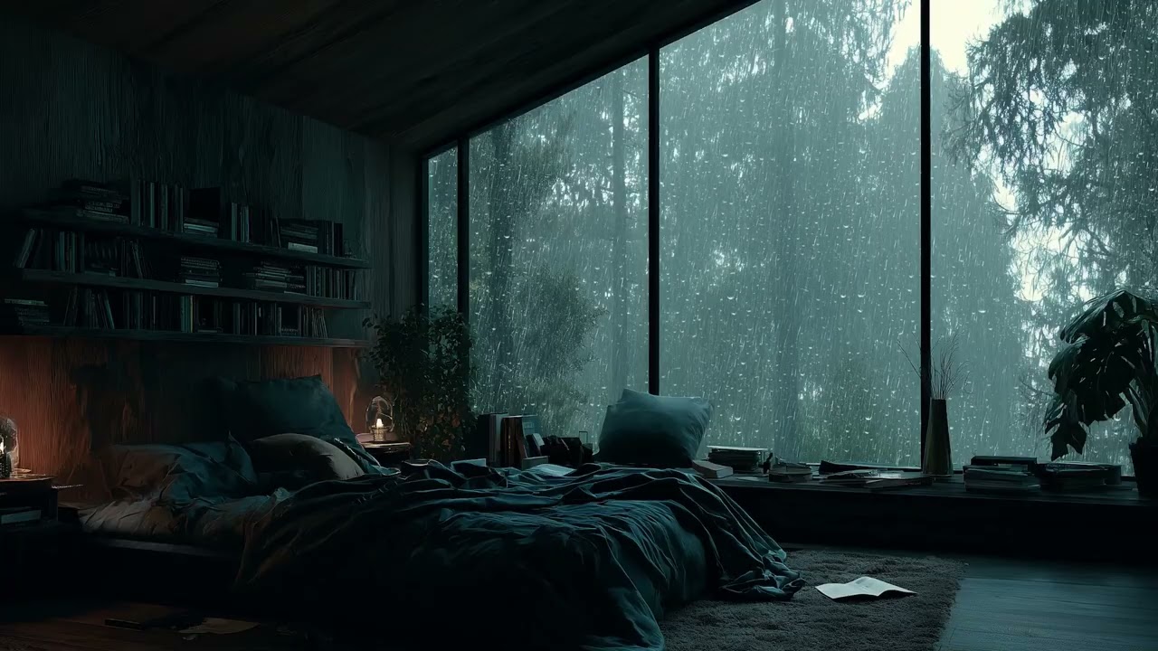 3 Hours Relaxing Rain & Calm Ambience 🌧️ Peaceful Sleep Night